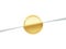 Glued golden sticker on envelope. Gold stamp logo vector illustration. Quality certificate on vip letter. Realistic