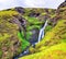 Gluggafoss or Merkjarfoss, a waterfall in southern Iceland