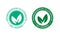 Glutamate no added vector icon. Contain no MSG monosodium glutamate food package seal, green leaf