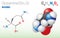 Glutamine (Gln, Q) amino acid molecule. (Chemical formula C5H10N2O3)