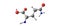 Glutamine molecular structure isolated on white