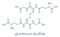 Glutathione oxidized glutathione, GSSG molecule. Skeletal formula.