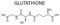 Glutathione, reduced glutathione, GSH, endogenous antioxidant molecule. Skeletal formula.