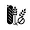 Gluten black glyph icon