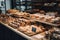 A gluten-free bakery, with displays of fresh-baked vegan cakes, cupcakes, cookies and breads, enjoyed through alternative, natural