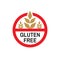 Gluten free - colored icon badge on white background vector illustration for website, mobile application, presentation