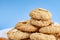 Gluten-Free Cookies almond with almond slice in white plate