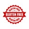 Gluten free grunge rubber stamp. Vector illustration on white ba