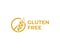Gluten free logo design. Wheat ear vector design