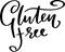 Gluten free. Modern brush lettering. Vector illustration.