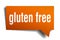 Gluten free orange 3d speech bubble