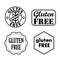 Gluten Free Seals, Badges, Icons. Vector illustration