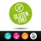 Glutenfrei Stempel mit Icon - Gluten free Stamp with Icon.