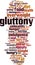 Gluttony word cloud