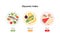 Glycemic index infographic for diabetics concept. Vector flat healthcare illustration. Chart with colorful food symbol with low,