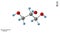 Glycerine or Glycerin or Glycerol C3H8O3 Molecular Structure 3D Diagram