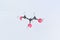 Glycerol molecule made with balls, scientific molecular model. 3D rendering