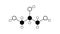 glycerol molecule, structural chemical formula, ball-and-stick model, isolated image glycerine