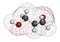 Glycidol molecule. 3D rendering. Atoms are represented as spheres with conventional color coding: hydrogen (white), carbon (grey