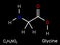 Glycine amino acid structural formula. Vector illustration