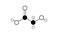 glycolic acid molecule, structural chemical formula, ball-and-stick model, isolated image hydroxyacetic acid