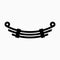 Glyph beautiful automobile shock spring absorber vector icon