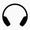 Glyph beautiful headphone vector icon