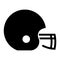 Glyph beautiful rugby helmet icon
