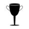 Glyph championship winner symbol. Winner cup icon. Trophy button