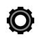 Glyph gear icon. Simple flat design pictogram.