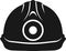 The glyph icon of an industrial protective helmet.