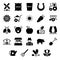 Glyph icons for Agriculture, Farming and Gardening.