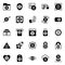 Glyph icons for bitcoins crypto.