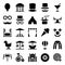 Glyph icons for carnival party.