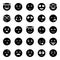 Glyph icons for emoticon emojis.