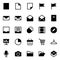 Glyph icons for universal, web.