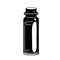 Glyph Massage oil for beauty spa salon, vial black silhouette icon. Essential fragrance aromatherapy. Wellness perfume