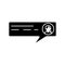 Glyph speech icon. Dialogue, chatting, communication symbol