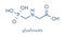 Glyphosate herbicide molecule. Crops resistant to glyphosate genetically modified organisms, GMO have been produced by genetic.