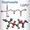 Glyphosate molecule. It is a broad-spectrum systemic herbicide.