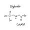 Glyphosate Molecule Formula Hand Drawn Imitation