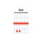 Gm guitar chord icon. Basic guitar chords vector isolated on white