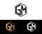 GM letters linked with hexagon shape logo