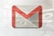 Gmail icon on iphone realistic texture
