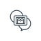 gmail icon vector from social media concept. Thin line illustration of gmail editable stroke. gmail linear sign for use on web and