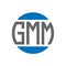 GMM letter logo design on white background. GMM creative initials circle logo concept. GMM letter design