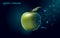 GMO apple gene modified plant. Science chemistry biology genetics engineering innovation organic eco food technology 3D
