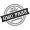 GMO free guaranteed 100 percent natural label or rubber stamp print