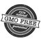 GMO free guaranteed 100 percent natural label or rubber stamp print