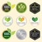 GMO Free Non GMO and organic guarantee tag logo label emblem sticker for plant fruits and vegetable